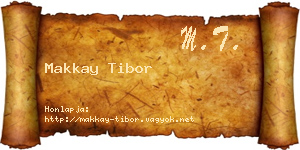Makkay Tibor névjegykártya