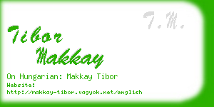 tibor makkay business card